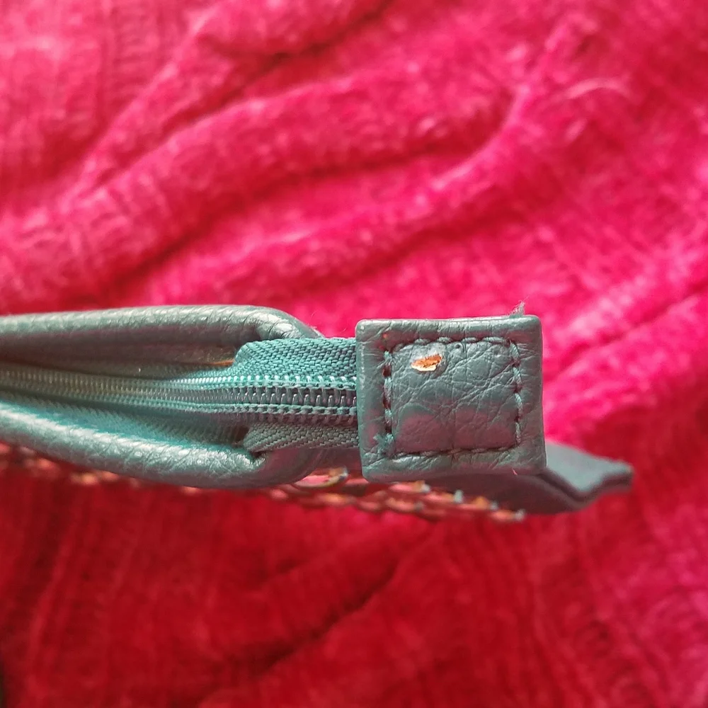 Maurices Teal Large Clutch Wristlet with Gems and Grommets